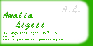 amalia ligeti business card